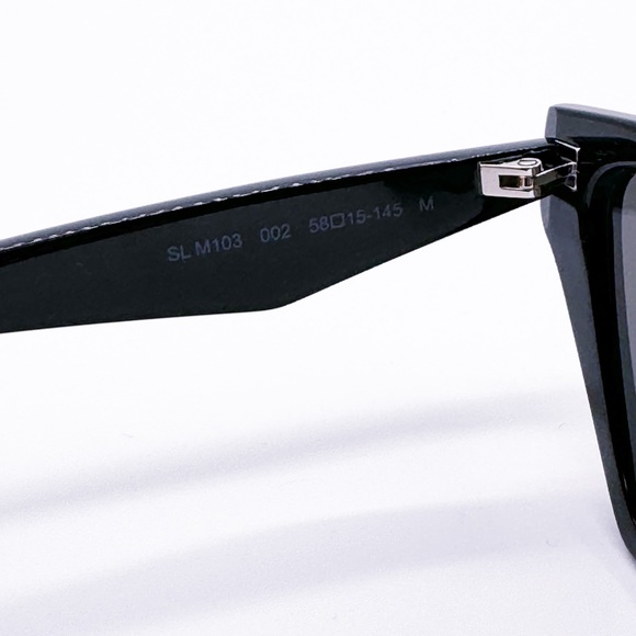 NEW SAINT LAURENT SUNGLASSES SL M103 002 CAT EYE WOMEN BLACK EYEWEAR - Picture 8 of 11